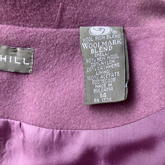 Kate Hill Blazer Jacket Sz 14 Wool Cashmere Purple Careerwear Academia Old Money - Picture 12 of 13